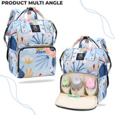 Mother Backpack for Baby Feeding and Nursing (Blue)